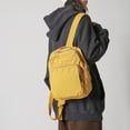 thumbnail image 6 of Canvas Square Backpack, Mini Casual Backpack, Solid Color Schoolbag for College Work Travel, Yellow, 6 of 10