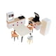 thumbnail image 4 of 7 piezas de muebles de casa de muñecas, juguete para niños, muebles de cocina en miniatura para juego de rol con Refrigerador blanco, 4 of 9