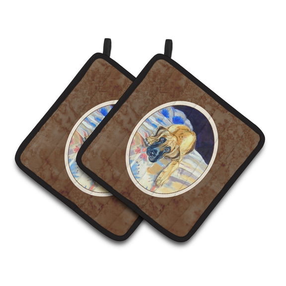 Fawn Great Dane Pair of Pot Holders