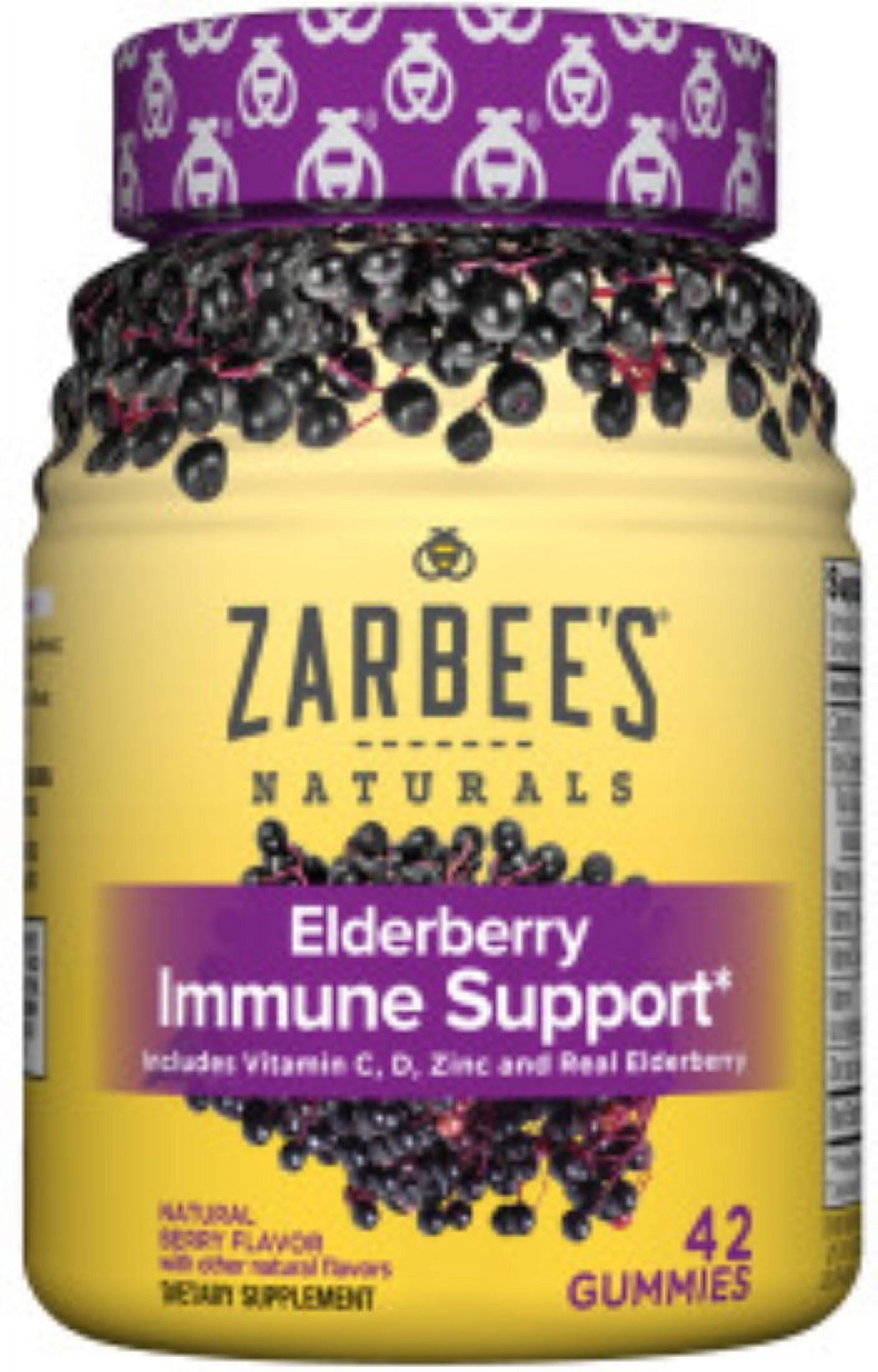 新版 Elderberry Kids Zarbee's Gummy, C A, Vitamins Immune Daily フラワー・リース
