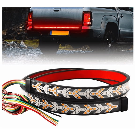 2026 New Truck Tailgate Strip Light Led Bar, Signal Break Reverse, Easy Plug & Play Installation for Trucks, Suvs, Vans, Trailers - (2M/78.74")