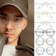 thumbnail image 2 of Octagonal Frame Anti Blue Light Glasses Women Men Metal Frame Glasses Computer Eyeglasses Gaming Eye Protection Optical Eyewear B-Matte Black, 2 of 6