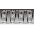thumbnail image 2 of Dempsey Irish Coat of Arms Lions Pint Glasses (Sand Etched), 2 of 2