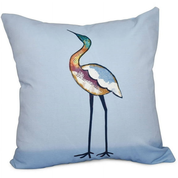 Simply Daisy 16" x 16" Bird Fashion Animal Print Outdoor Pillow, Blue