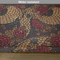 thumbnail image 6 of Ambesonne East Place Mats Set of 4, Traditional Roses Dragon, Standard Size, Jade Green Sand Brown, 6 of 6