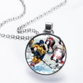 thumbnail image 2 of Lce Hockey Glass Design Circular Pendant Necklace - Stylish Women's Fashion Jewelry by XYZ Brand, 2 of 5
