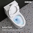 thumbnail image 5 of HOROW One Piece Toilet, 1.28 GPF High Efficiency, 12" Rough-in with Soft Closing Seat and Single Side Flush, 5 of 14
