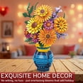thumbnail image 2 of Bouquet de girasoles Building Blocks Qinline con jarrón, 1065 unidades, 2 of 9