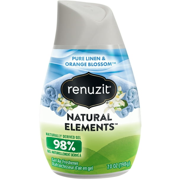 Renuzit Natural Elements Gel Air Freshener, Pure Linen & Orange Blossom