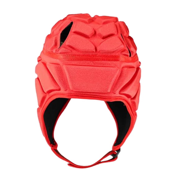 DimyFew Rugby Helmet Comfortable Lightweight Protection Rugby Headgear for Special Needs Red