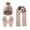 Khaki, variant on YUANxueke Kids Winter Hat Scarf Gloves Set, Girls Boys Pom Hat Beanie Knitted Scarves Mittens, 3-Piece Thick Ski Sets