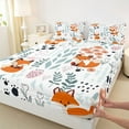 thumbnail image 3 of Homewish Cartoon Fox 3pcs Twin Sheet Sets for Preppy Children Kids,Dreamy Princess Twin Fitted Sheet,Kawaii Animal Breathable Flat Sheet,Luxury Bedroom Decor, 3 of 7