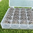 3pcs Empty Bobbins Case Organizer 25Grids Sewing Machine Bobbin Clear