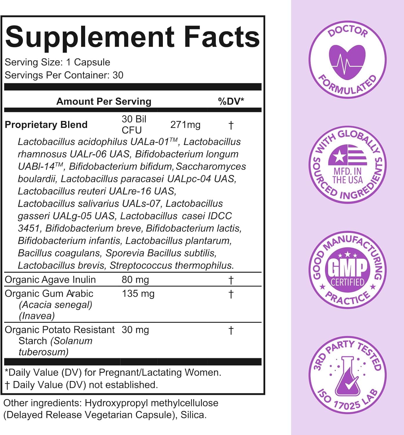 Premom Prenatal Pre & Probiotics for Women - 30 Billion CFU, 18 Diverse Strains