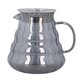 thumbnail image 1 of Grey striped galvanized glass coffee carafe, manual coffee maker with filter, 700 ml, 8.4 x 14 cm, 1 of 4