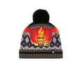 thumbnail image 2 of Men's Heat Holders Heatweaver Lined Pattern Hat with Pom Pom Color: Grey Navy Size: N/A, 2 of 3