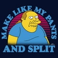 thumbnail image 2 of Men's The Simpsons Make Like my Pants and Split  Pull Over Hoodie Navy Blue Medium, 2 of 4