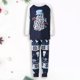 thumbnail image 1 of Disfraz Premium Conjunto de pijama familiar de 2 piezas con patrón de copo de nieve y muñeco de nieve Traje diario (Niño-3-4T) Kuymtek Azul marino 3-4 años Única para Unisex, 1 of 8