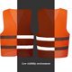 thumbnail image 4 of Pack de 10 chalecos de seguridad reflectantes naranjas talla XL universal, 4 of 7