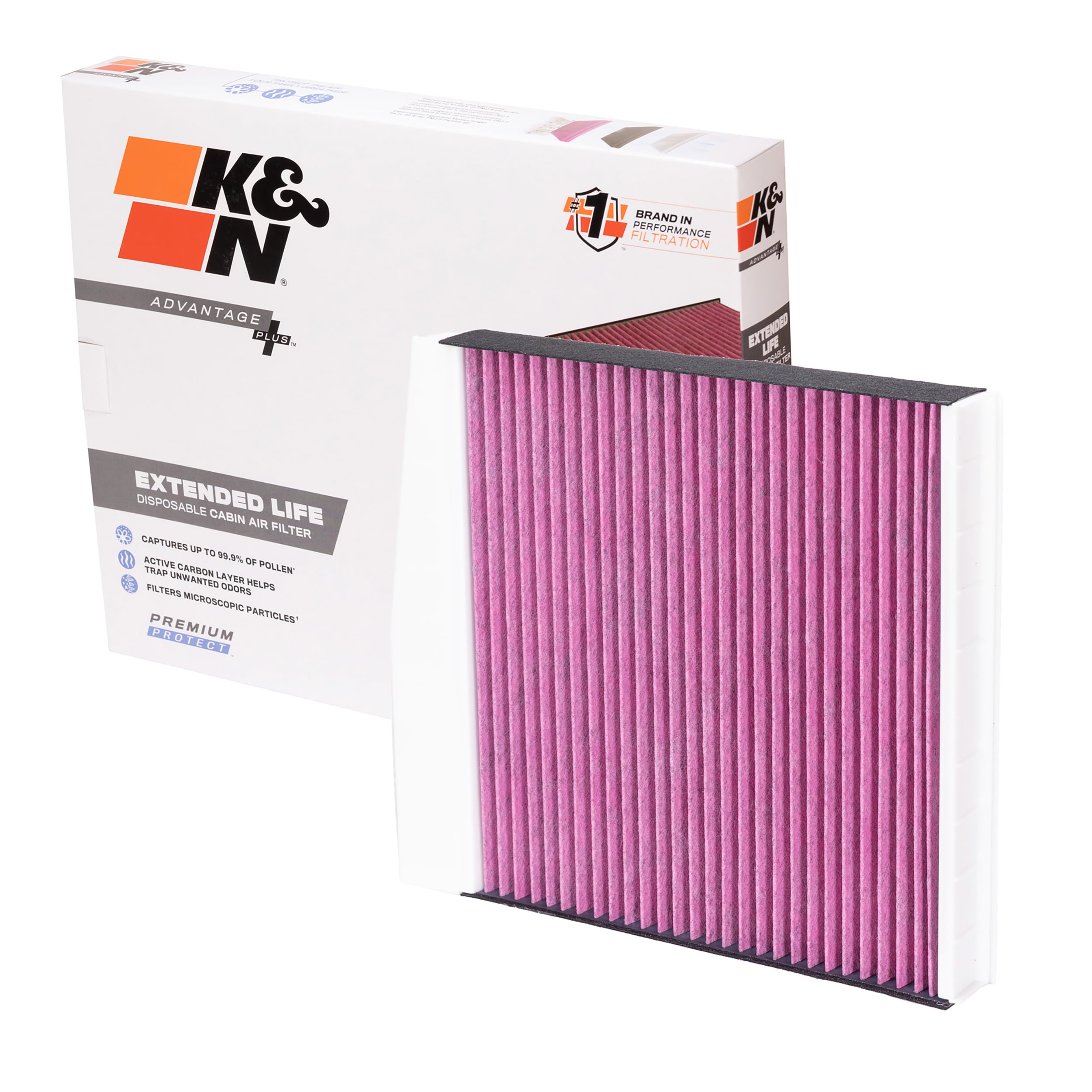 K&N Advantage Plus Cabin Air Filter: Extended Life Disposable, Easy Installation, Cleaner Air Inside Vehicle, DVF6020