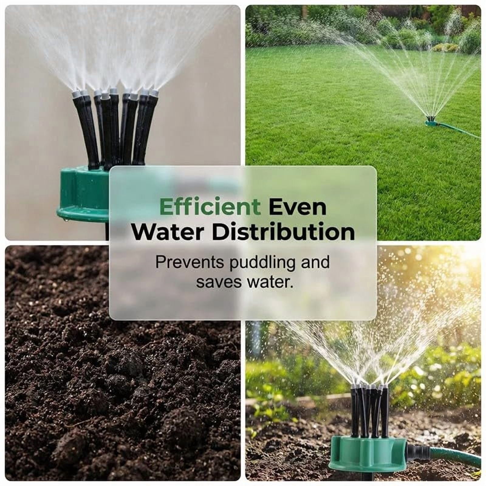 360° Coverage Precision Garden Irrigation Sprinkler, Sprinklers for Yard, Lawn Sprinkler Large Area Coverage, Multi-Adjustable Flex Design Above Ground Irrigation Garden Sprinkler System