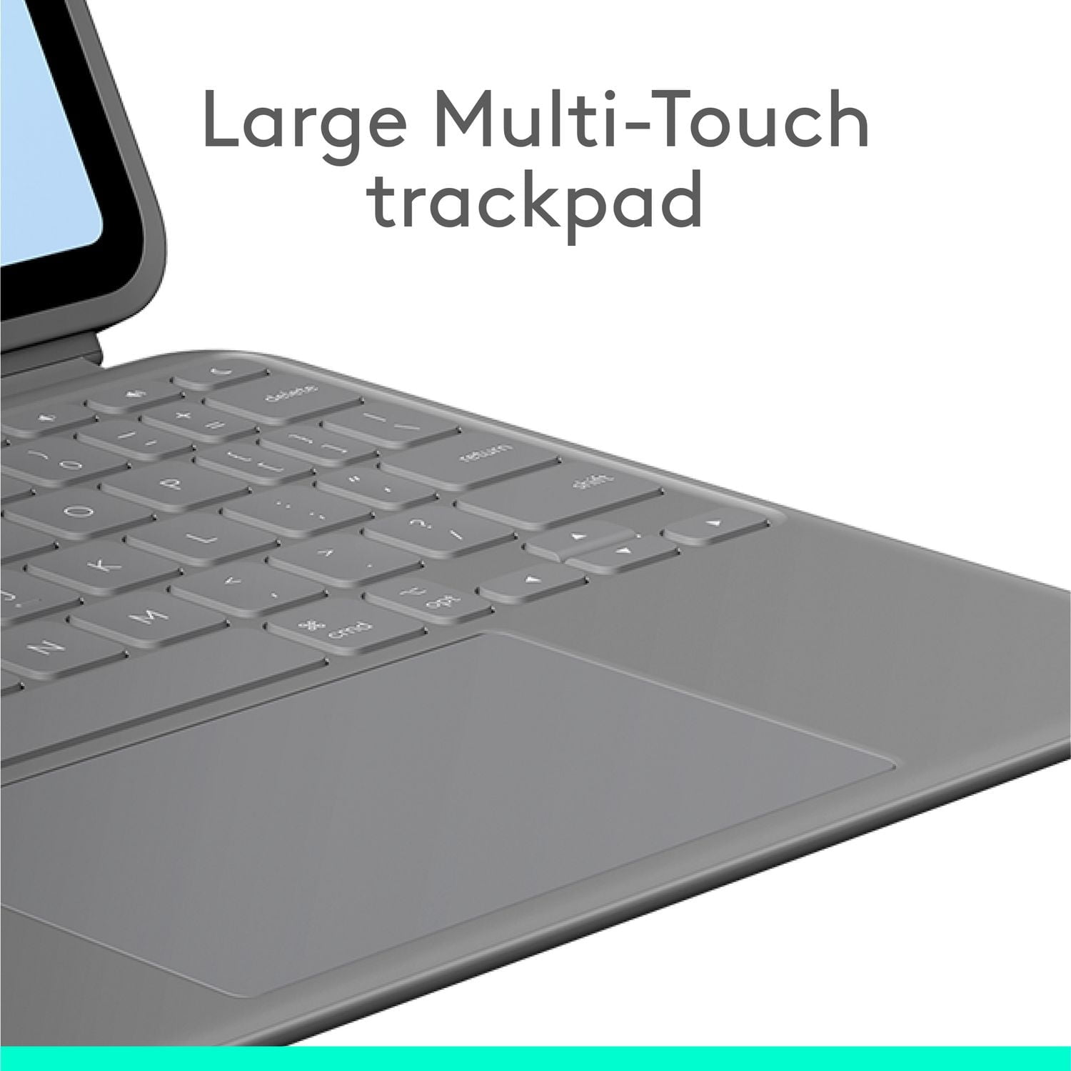 Logitech Combo Touch iPad Air 11" (M2/5th Gen) Keyboard Case - Detachable, Backlit, Kickstand, Grey