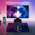 thumbnail image 6 of Gaming Mouse pad with Hexagonal Glowing Pattern, RGB LED Mouse pad, Multiple Lighting Modes, Supports PC Client Color Adjustment, syncs with Screen Colors$$Office, 6 of 6