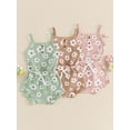 thumbnail image 4 of Aojekbee Baby Girls Shorts Outfits Floral Print Sleeveless Romper with Ruffled Short Pants 2 Pcs Set, 4 of 10