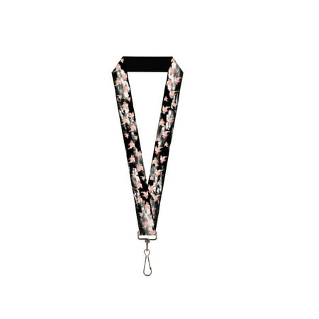 Pigs Are Flying with Wings in Dark Sky Lanyard