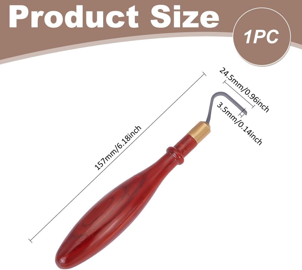 Clay Sculpting Tools African Coralwood Ribbon Cutter Pottery Trimming Tools Modelling Carving Clay Pottery Tool Double-Ended Tungsten Steel Cutter Head for Pottery Sculpture Artwork