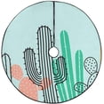 thumbnail image 1 of RYLABLUE PatternCactus Xmas Christmas Tree Skirt Stand Mat for Holiday Party Decoration Indoor Outdoor 36 inches, 1 of 3