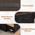 thumbnail image 6 of 80.9" Two Person Desk with Charging Station & 5 Storage Drawers – Industrial Farmhouse Home Office Computer Desk, 6 of 8