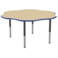 thumbnail image 1 of ECR4Kids 60in Flower Everyday T-Mold Adjustable Activity Table Maple/Blue/Black - Super Leg, 1 of 8