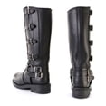 thumbnail image 5 of Milwaukee Leather MBL9346 Women's Tall Black Leather Harness Motorcycle Rider Boots w/ Adjustable Straps 10, 5 of 9