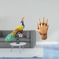 thumbnail image 2 of Estatua del pavo real,Estatua de pavo real,adorno de escritorio creativo y divertido,Escultura decorativa de pavo real para decoración del hogar,Escultura de mano,Escultura de mano,manos, 2 of 8