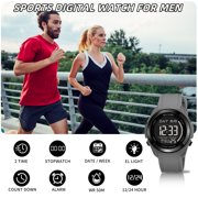 SKMEI Mens Digital Watch, Sport Military Watches for Men Waterproof LED Screen Large Face Tactical Watch with Dual Time Alarm Stopwatch Wrist Watch
