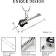 thumbnail image 2 of Guitar Cremation Jewelry for Ashes Holder Urn Necklace Lockets for Human Ashes Pet Ashes Pendent for Ashes and Chain for Memorial Musician, 2 of 6