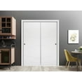 thumbnail image 3 of Sliding Closet Bypass Doors 36 x 96 inches | Planum 0990 Painted White | Sturdy Rails Moldings Trims Hardware Set | Wood Solid Bedroom Wardrobe Doors, 3 of 6
