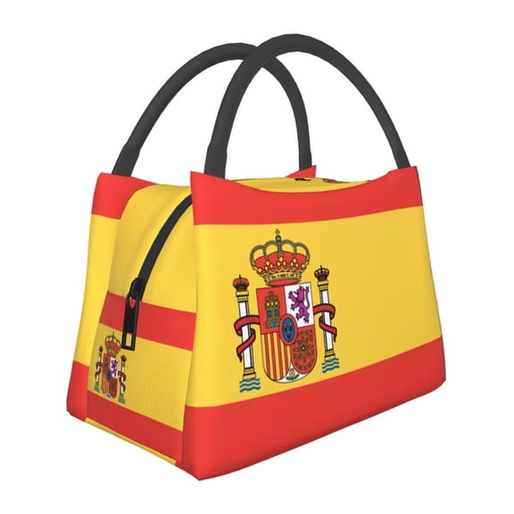 Flag Of Spain Lunch Bag Reusable Insulated Lunch Tote Cooler Box For Women Men
