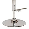 thumbnail image 4 of Paris Cream Faux Leather Adjustable Height Swivel Walnut Wood and Chrome Bar Stool, 4 of 5