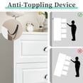 thumbnail image 2 of Walsunny 4 Drawer Dresser for Bedroom, Modern Wood Chest of Handle-Drawers, Storage Cabinet Organizer, Wooden Dresser for Bedroom Living Room Closet Entryway, White, 2 of 11