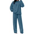 thumbnail image 5 of Women‘s Coral Fleece Pajama Set Plush Sleepwear Loungewear Cozy Winter Nightwear One Size, 5 of 7