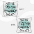 thumbnail image 3 of Bingfone Not All Who Wander Are Lost1 Linen Throw Pillow Covers Cushion Case Pocket Button Vintage Farmhouse Pillowcase For Sofa Couch Bed 18"X18", 3 of 9