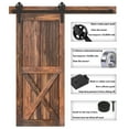 thumbnail image 4 of WINSOON 13FT Single Wood Sliding Barn Door Hardware Basic Black Finish Big Spoke Style Roller Kit, 4 of 7