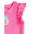 thumbnail image 3 of Wonder Nation Baby Girls Flutter Tee, Sizes 0M-24M, 3 of 3
