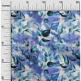 thumbnail image 2 of oneOone Rayon Medium Blue Fabric Leaves Sewing Material Print Fabric By The Yard 56 Inch Wide, 2 of 8
