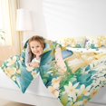 thumbnail image 4 of Feelyou Kawaii Yellow Castle Queen Comforter Set for Girl, Dreamy Fairy Tale Bedding Sets, Spring Garden Floral Reversible Bedding Comforter Set, Super Cozy Room Decor, 3-Piece, 4 of 8