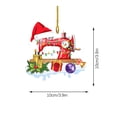 thumbnail image 3 of Decoraciones de Árbol de Navidad Colgante de Decoración de Fiesta de Vacaciones, 10x10cm Acrílico Lindo Formas Ornamentos para Corona de Árbol Chimenea Puerta Pared Escalera Barandilla Luces Del Árbol, 3 of 3
