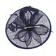thumbnail image 3 of Sombrero de copa fascinator de sinamay azul Sunnimix con Pluma, 3 of 8
