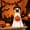 B, variant on Halloween Ghost Dog Figurine with Witch Hat, Pumpkin Bucket, Resin Statue Desktop Home Bar Party Decor, Ghost Cloak Dog Ornament Seasonal Indoor Shelf Display Collectible Gift Decor Accent,A